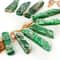 12 Pack: Green Dyed Imperial Jasper Stick Beads by Bead Landing™